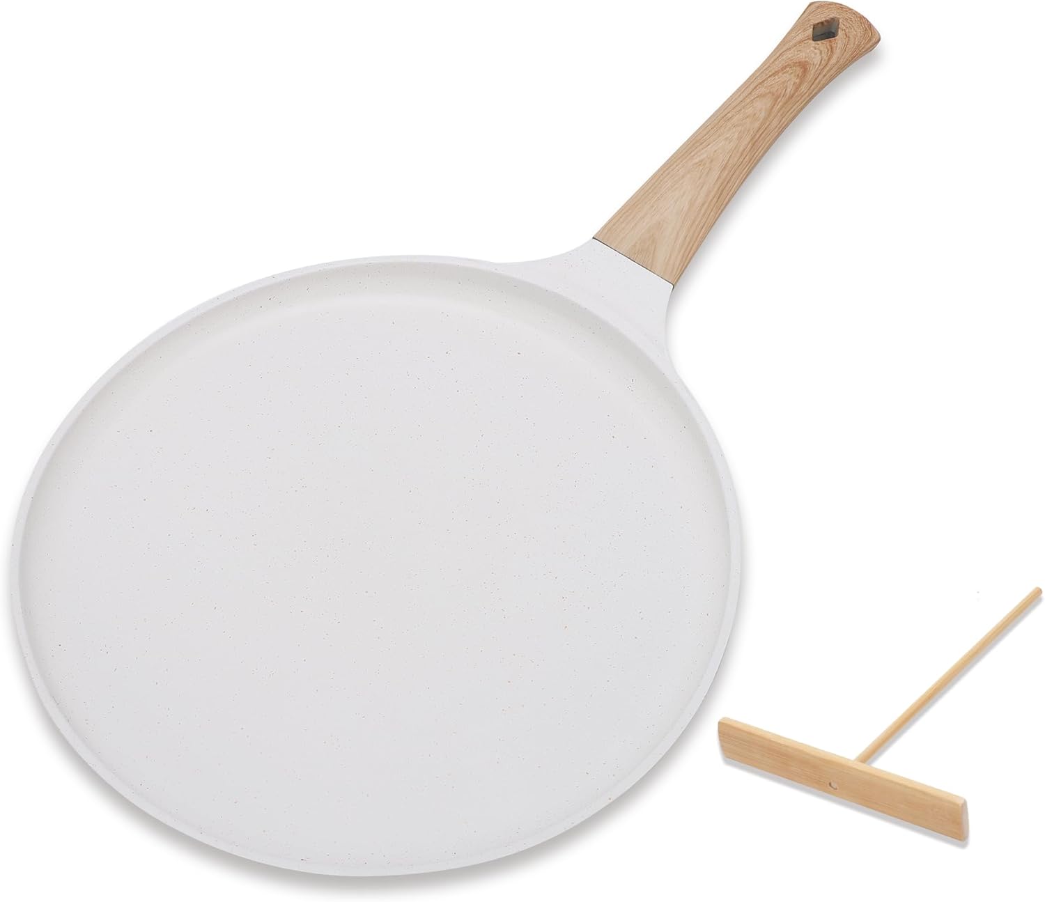 Poêle à crêpes 20 cm blanc marron Vendos85 - Mathon