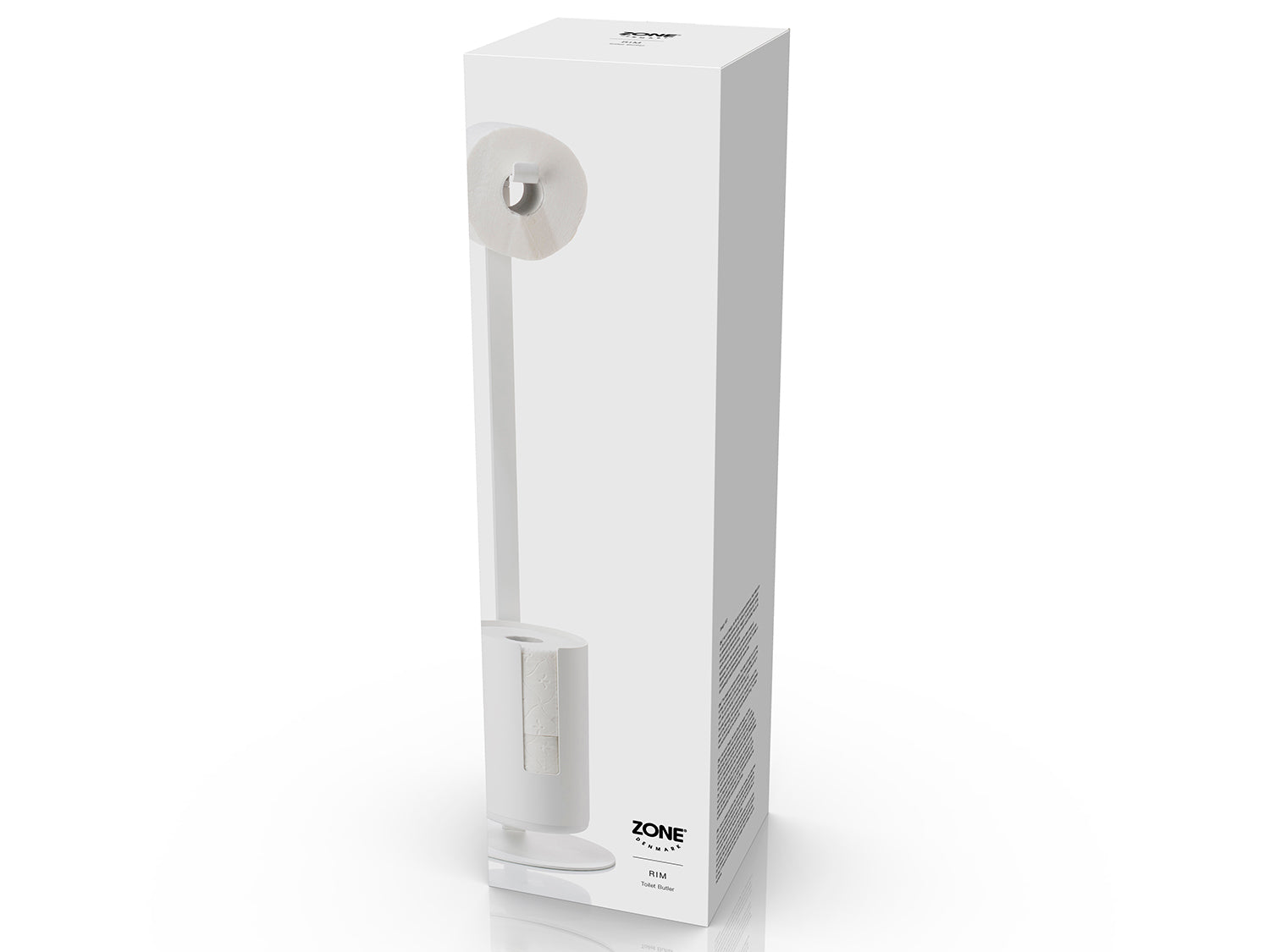 Porte-rouleau autoportant RIM en aluminium Blanc Zone Denmark - Mathon - 3