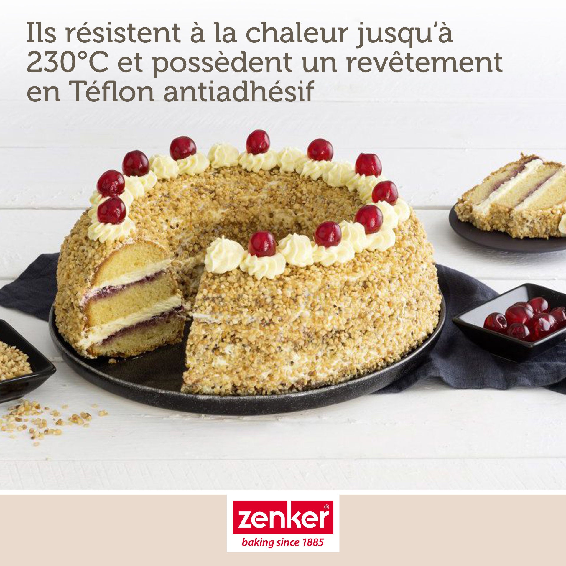 Set de moule à cakes 30,5 x 11,5 cm et moule à savarins 28 cm Zenker Black Metallic Zenker - Mathon - 7