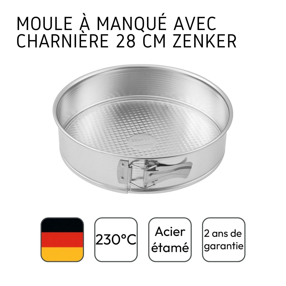 Ensemble de 2 Moules à manqué à charnière 28 cm Zenker Silver Zenker - Mathon - 4