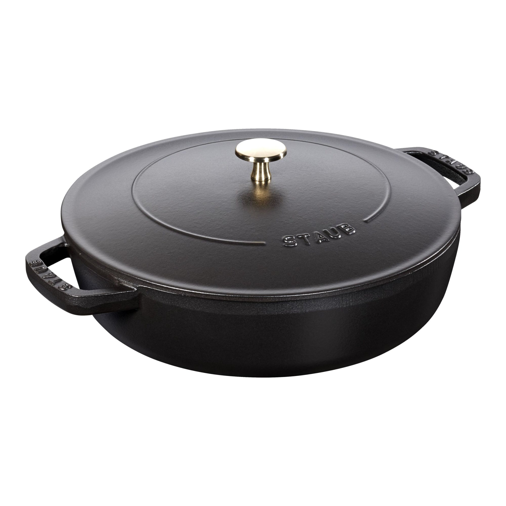 Sauteuse Chistera en Fonte, Ø 28 cm, 3,7 L, Noir Mat Staub - Mathon - 1