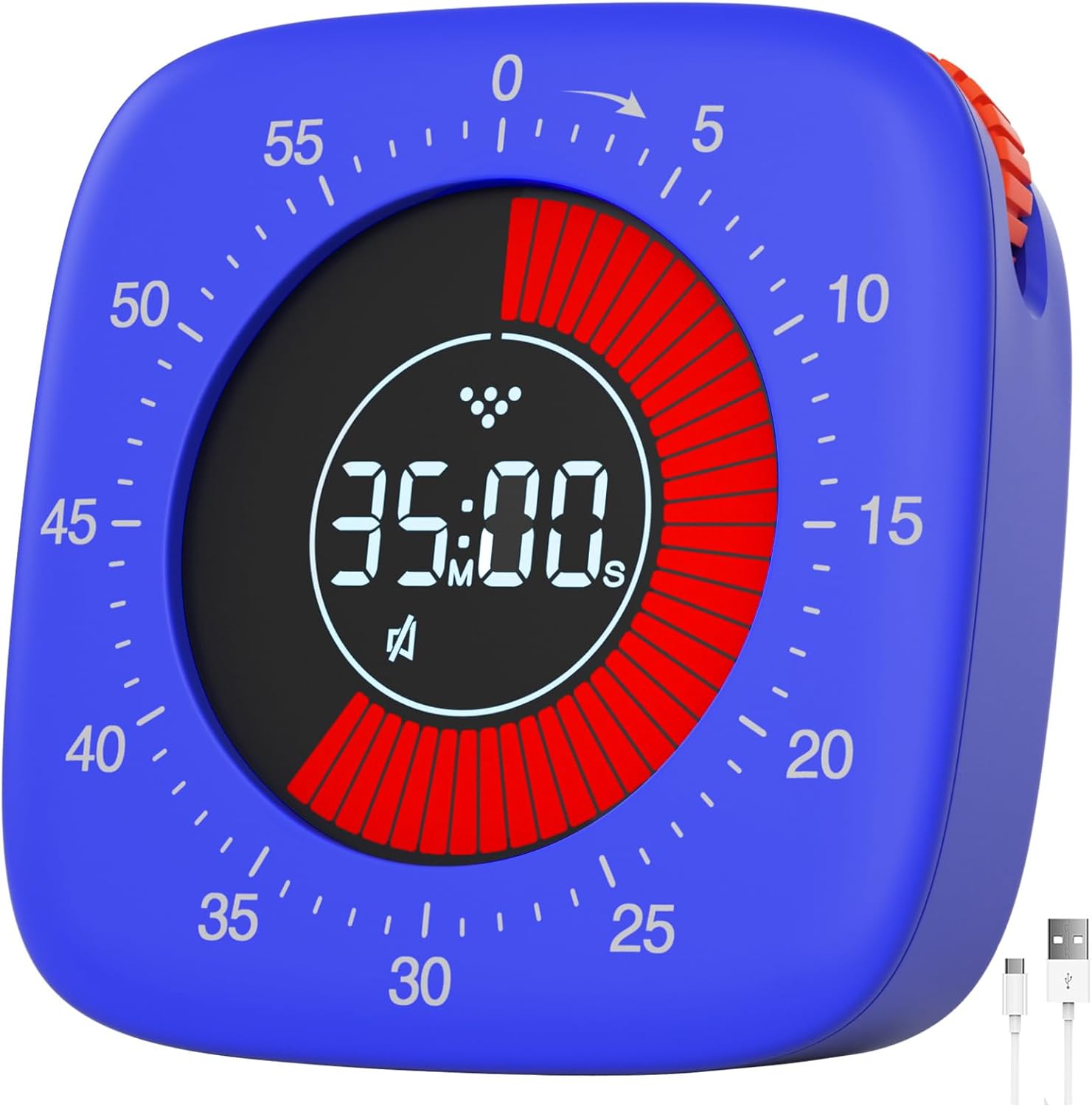 Minuteur Visuel Rechargeable, Timer Numérique avec 4 Modes d