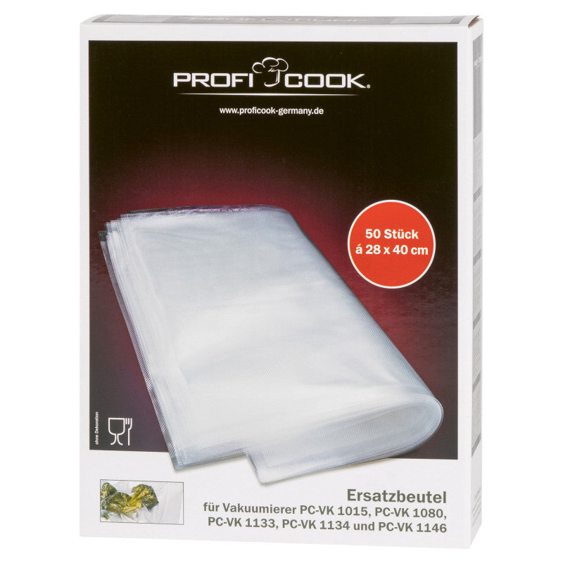 50 sacs sous vide 28 x 40 cm Proficook pour PC-VK 1015/1080/1133/1134/1146 Proficook - Mathon - 1