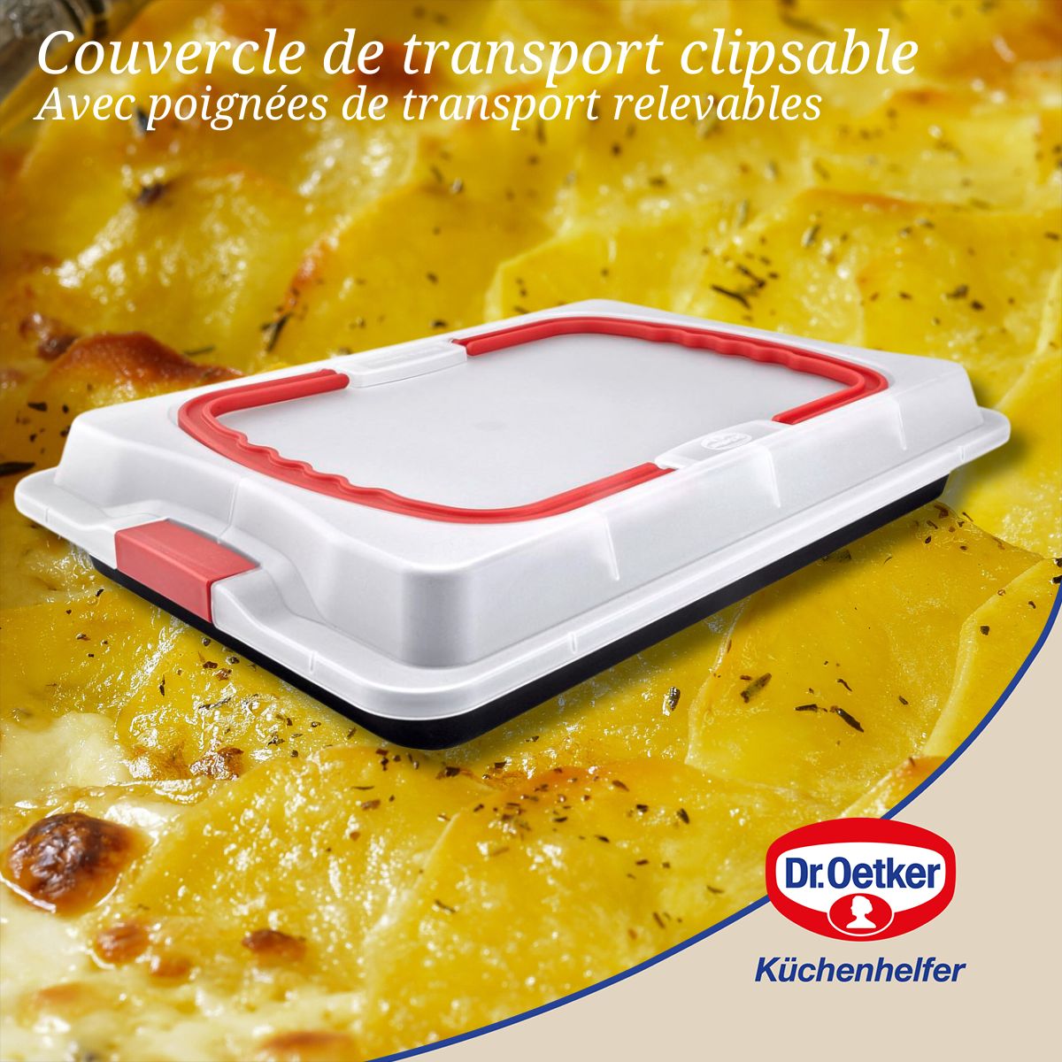 Plaque de cuisson avec couvercle 42 x 29 cm Dr. Oetker Bake and Go Dr. Oetker - Mathon - 7