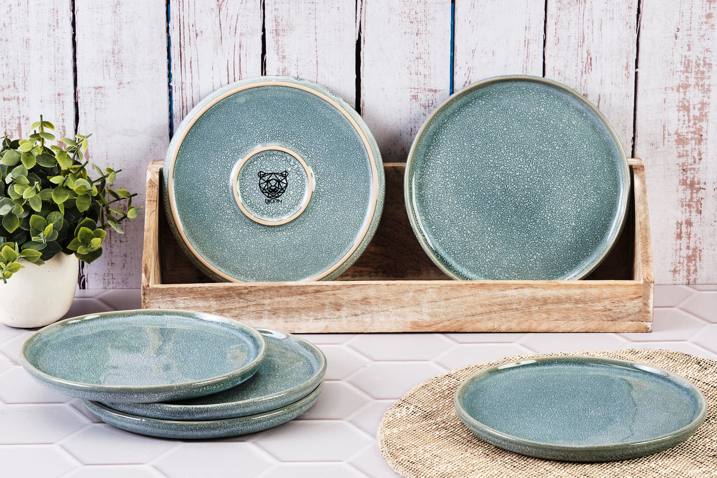 Assiette MAGMA Ø20cm - 6 pièces - Cobalt Björn - Mathon - 2