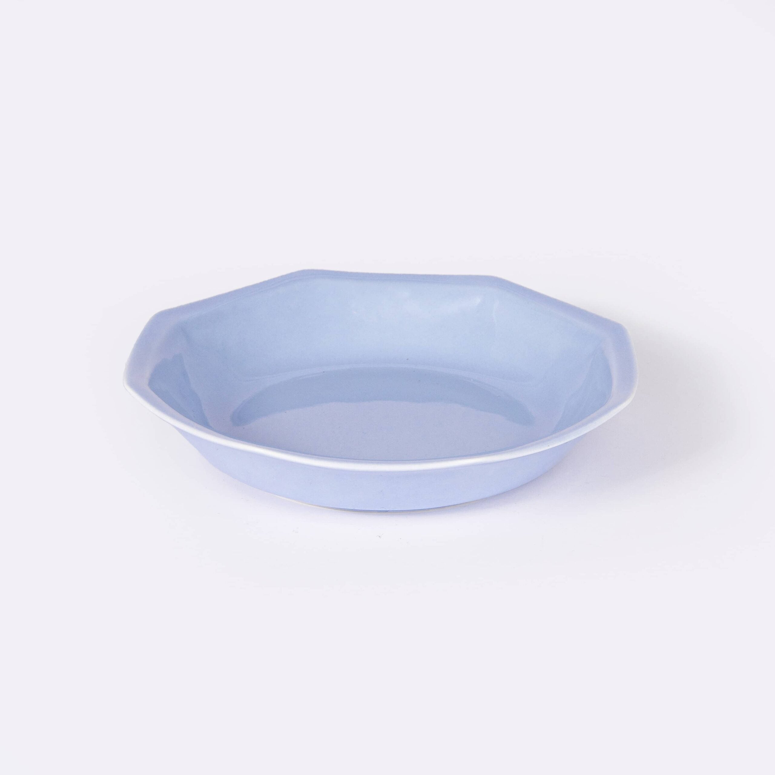Assiette creuse octogonale bleu OGRE La Fabrique - Mathon - 4
