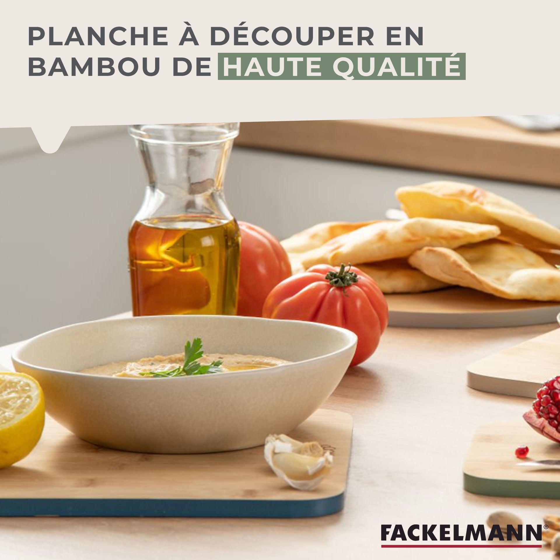 Planche à découper en bambou 30 x 23 cm  Balance Fackelmann - Mathon - 3