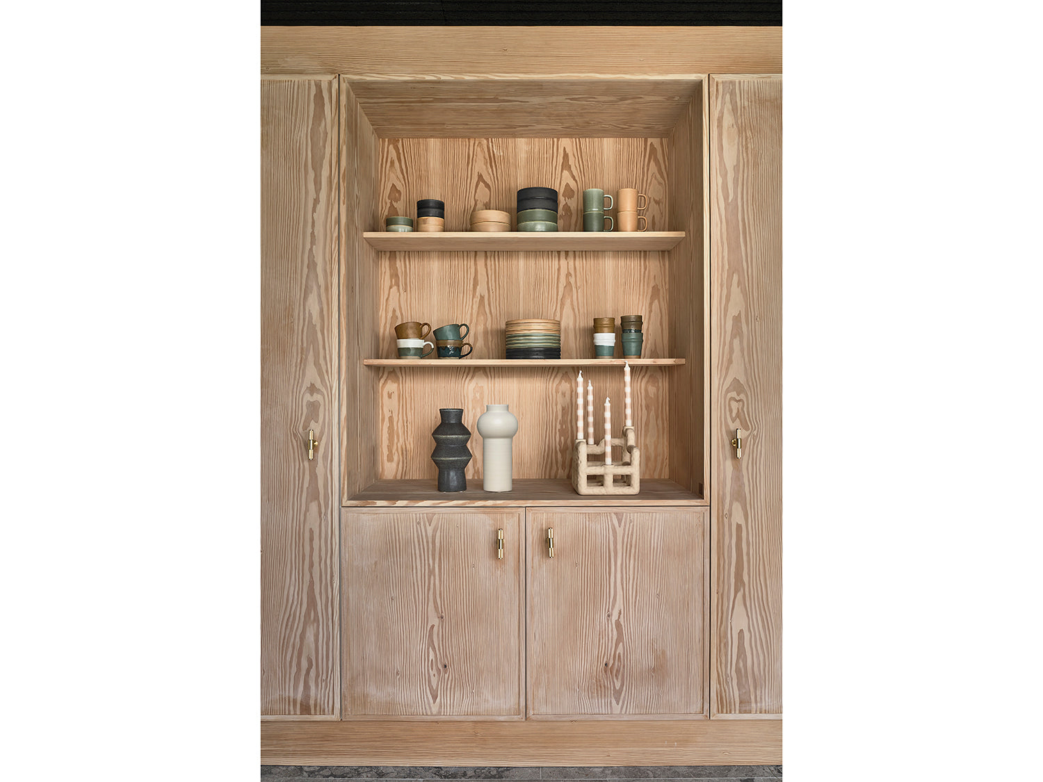 Set de 2 assiettes plate FJORD en porcelaine Noir métallisé Villa Collection - Mathon - 3