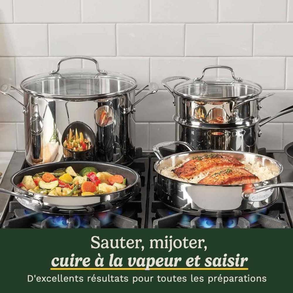 Batterie De Cuisine - Tous Feux Dont Induction -   - 77-11g - Acier Inoxydable - 11 Pieces Cuisinart - Mathon - 2