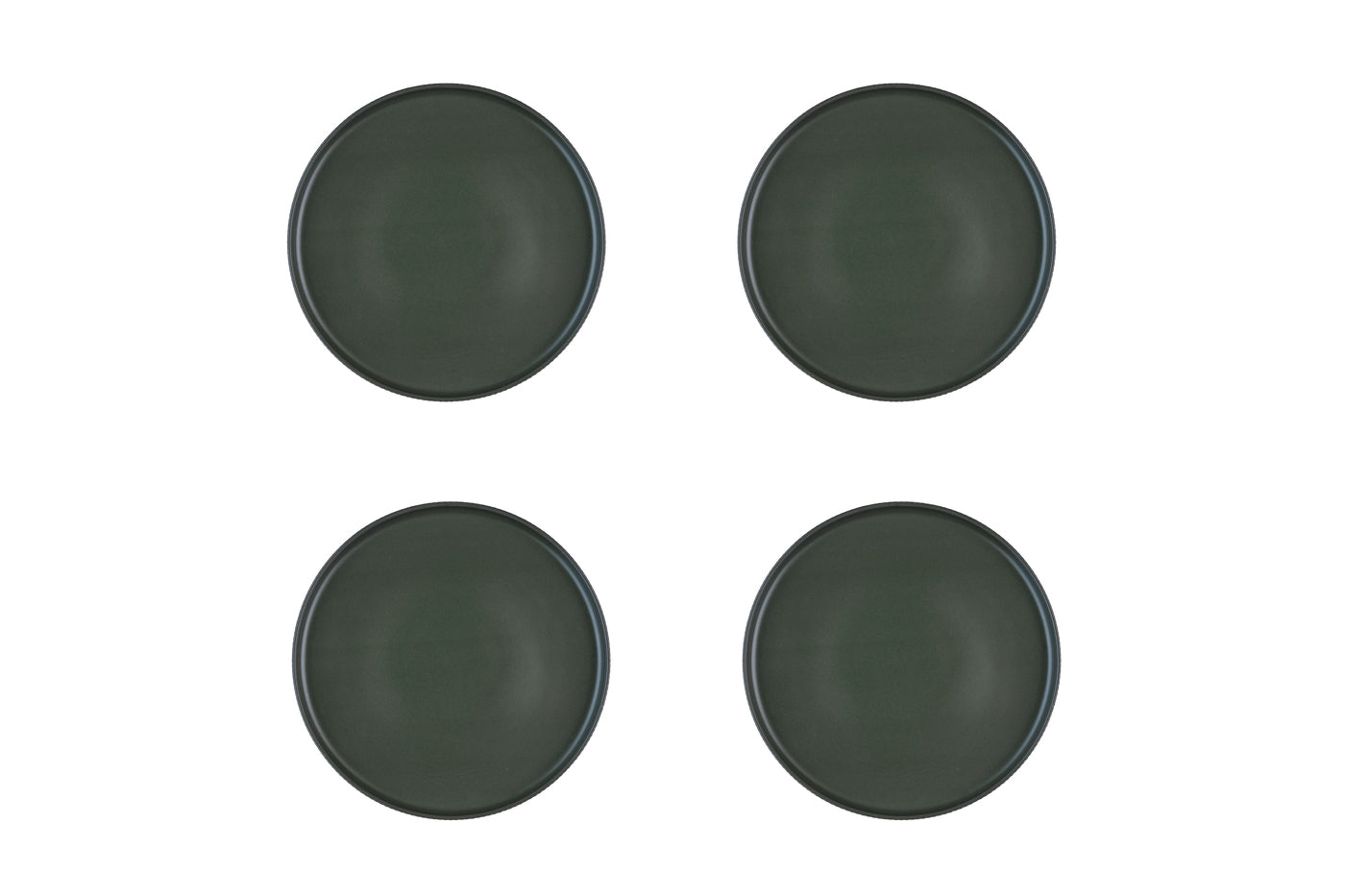 Lot de 4 assiettes à dessert en grès vert D21.5 Björn - Mathon - 1