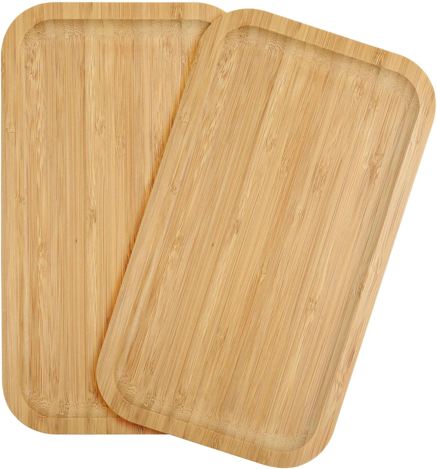 Plateaux rectangulaires en bambou naturel multifonction Vendos85 - Mathon