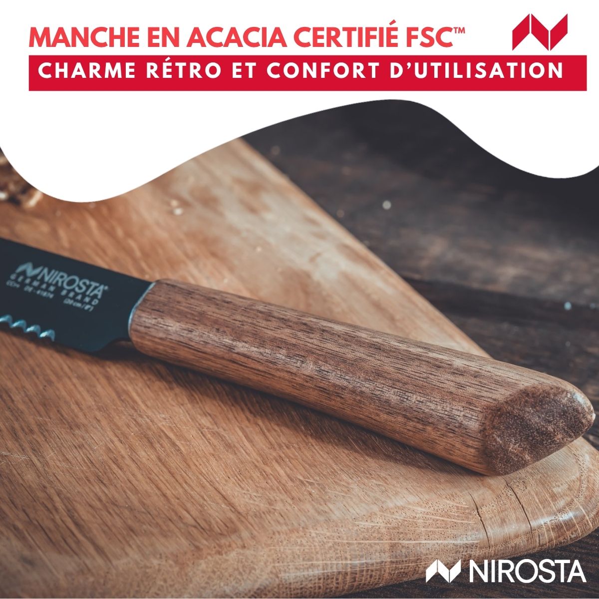 Couteau à pain 33,5 cm  Flow Nirosta - Mathon - 6