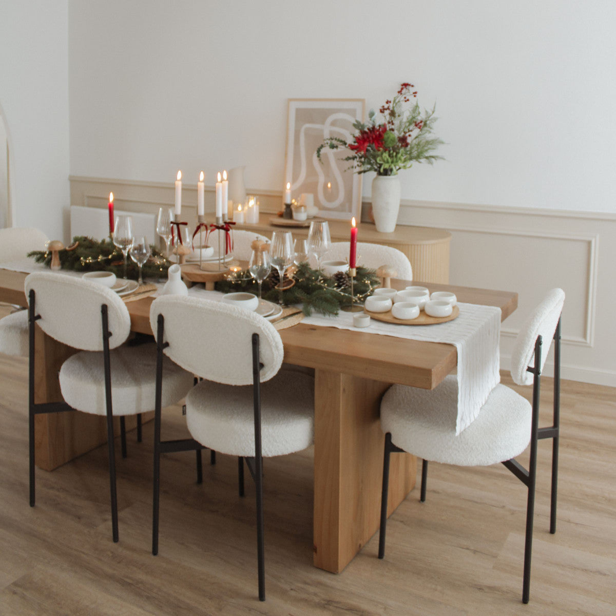 Tapas - Set 7 coupelles apéritives en céramique avec plateau en bambou tournant Médard de Noblat - Mathon - 4