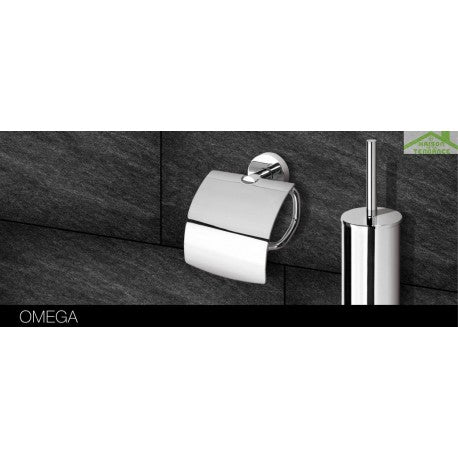 Dérouleur papier toilette OMEGA laiton chromé 14,5x15,5x9 cm Bemeta - Mathon - 2