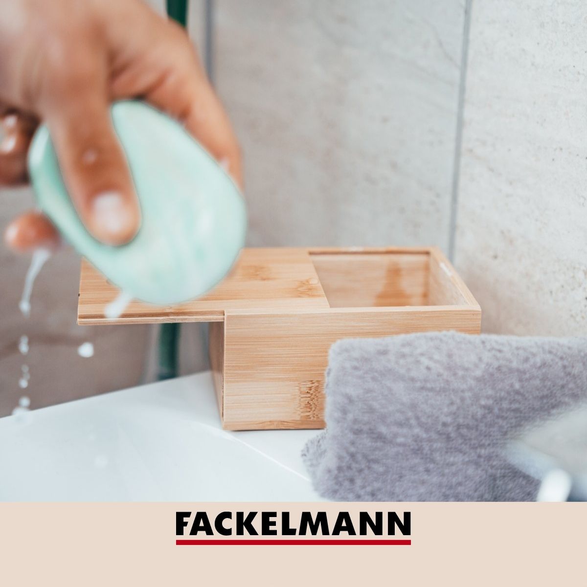 Boîte à savon en bambou avec couvercle  Tecno Fackelmann - Mathon - 7