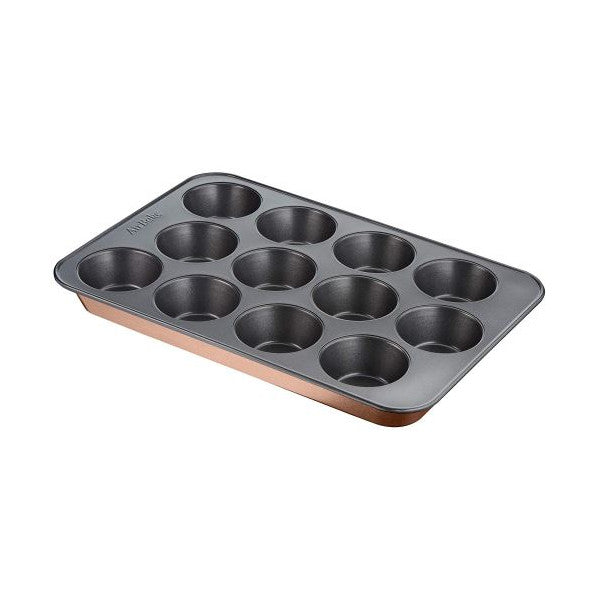 Moule 12 Muffins Tefal Airbake 29x41 Cm Anti-adhésif Acier Marron Tefal - Mathon