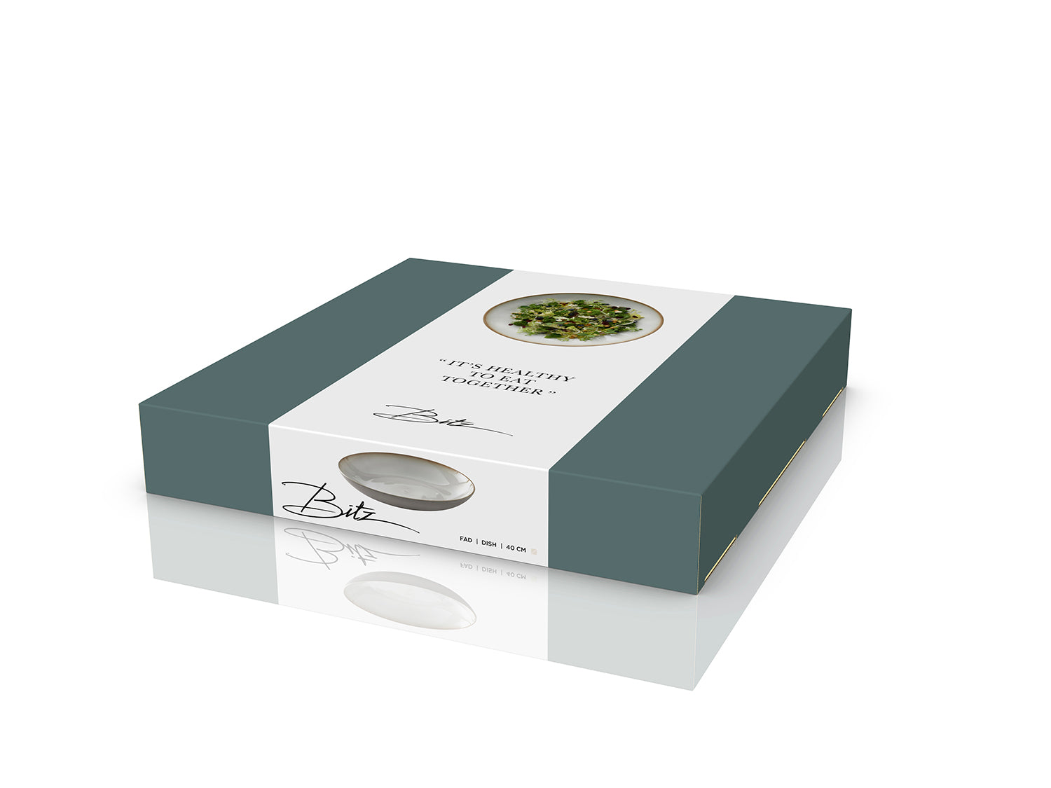 Plat de service rond GASTRO 40cm en grès émaillé Crème/Crème Bitz - Mathon - 4