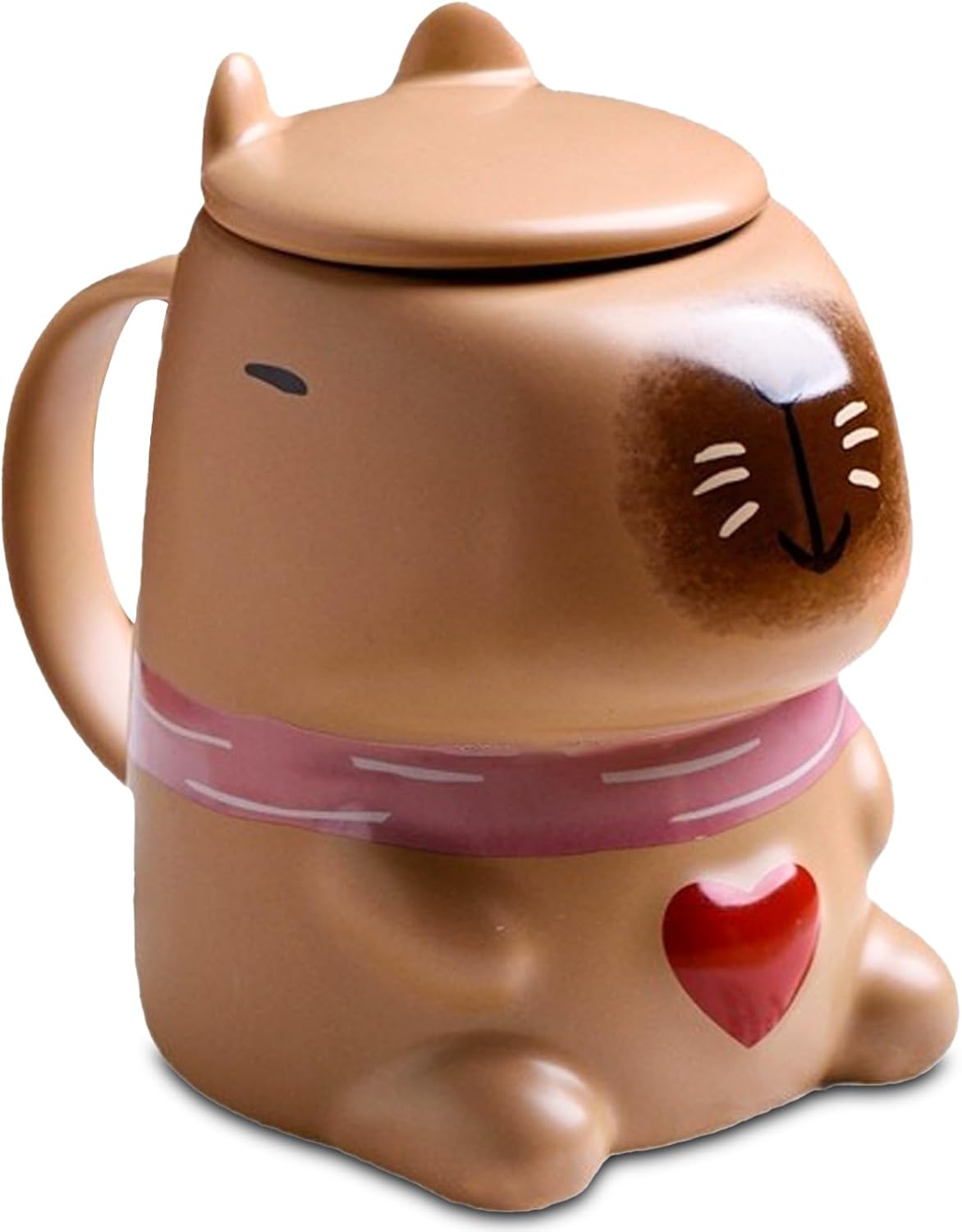 Tasse Capybara Marron 3D avec Couvercle 400 ml Vendos85 - Mathon