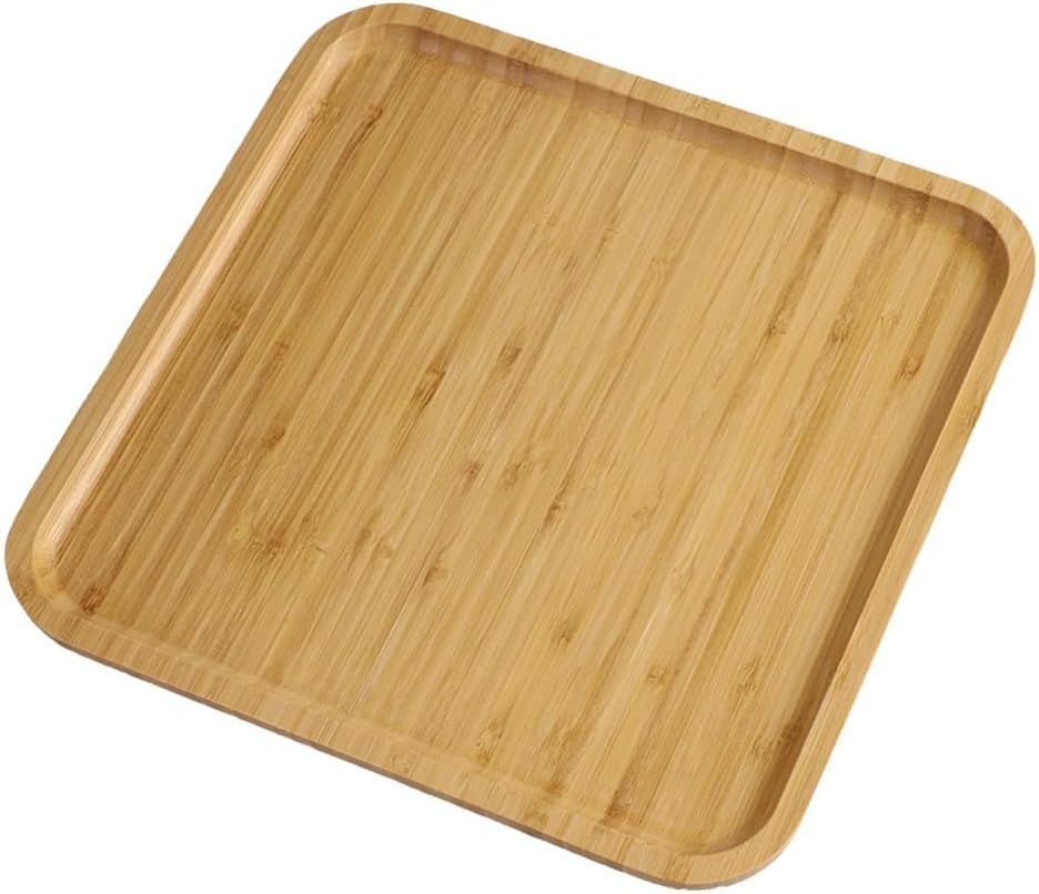 Plateau de service carré en bambou robuste et léger 30 x 30 x 1.5 cm Vendos85 - Mathon