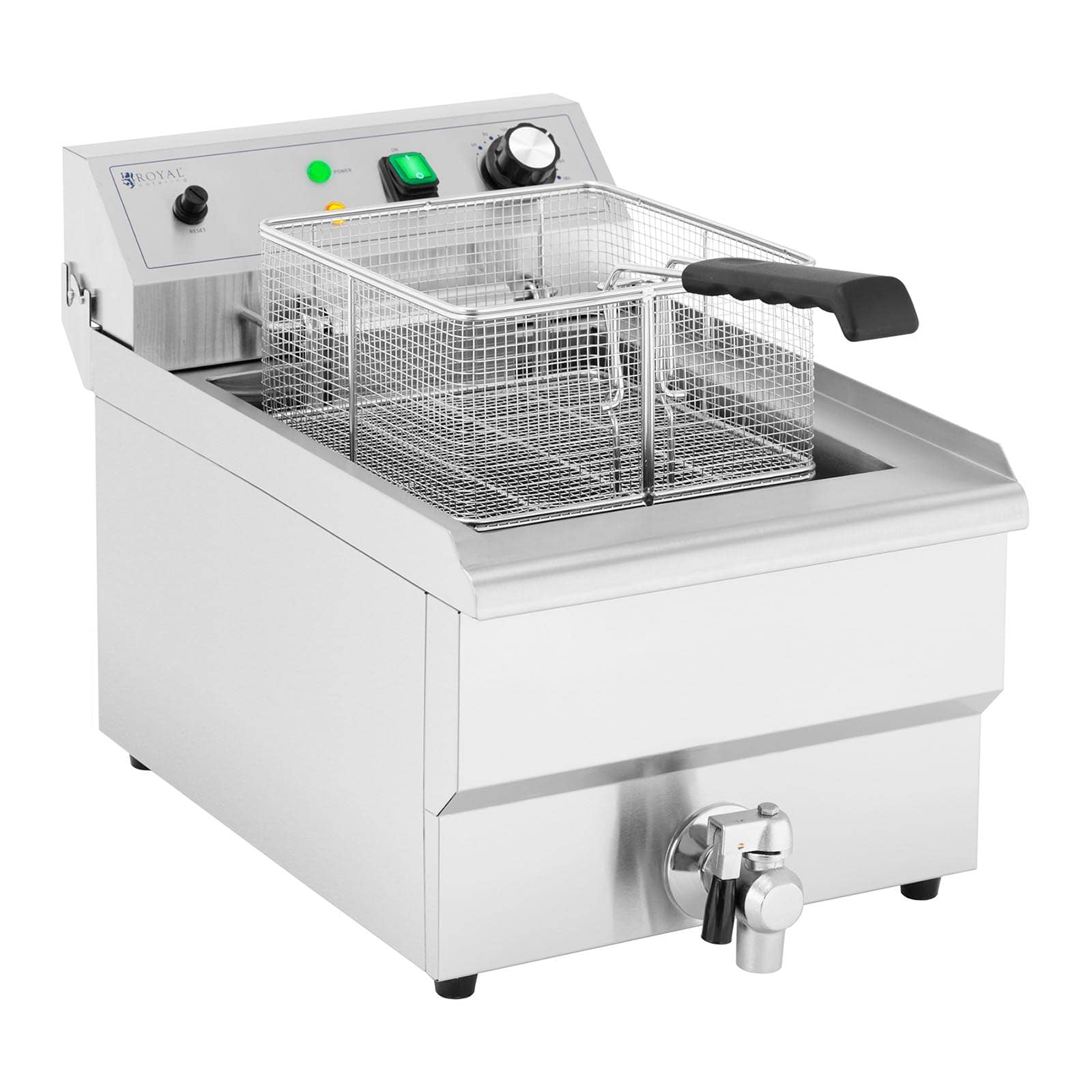 Friteuse électrique 13 litres 3000 watts robinet de vidange zone froide professionnel acier inoxydable 14_0003986 - Mathon - 5