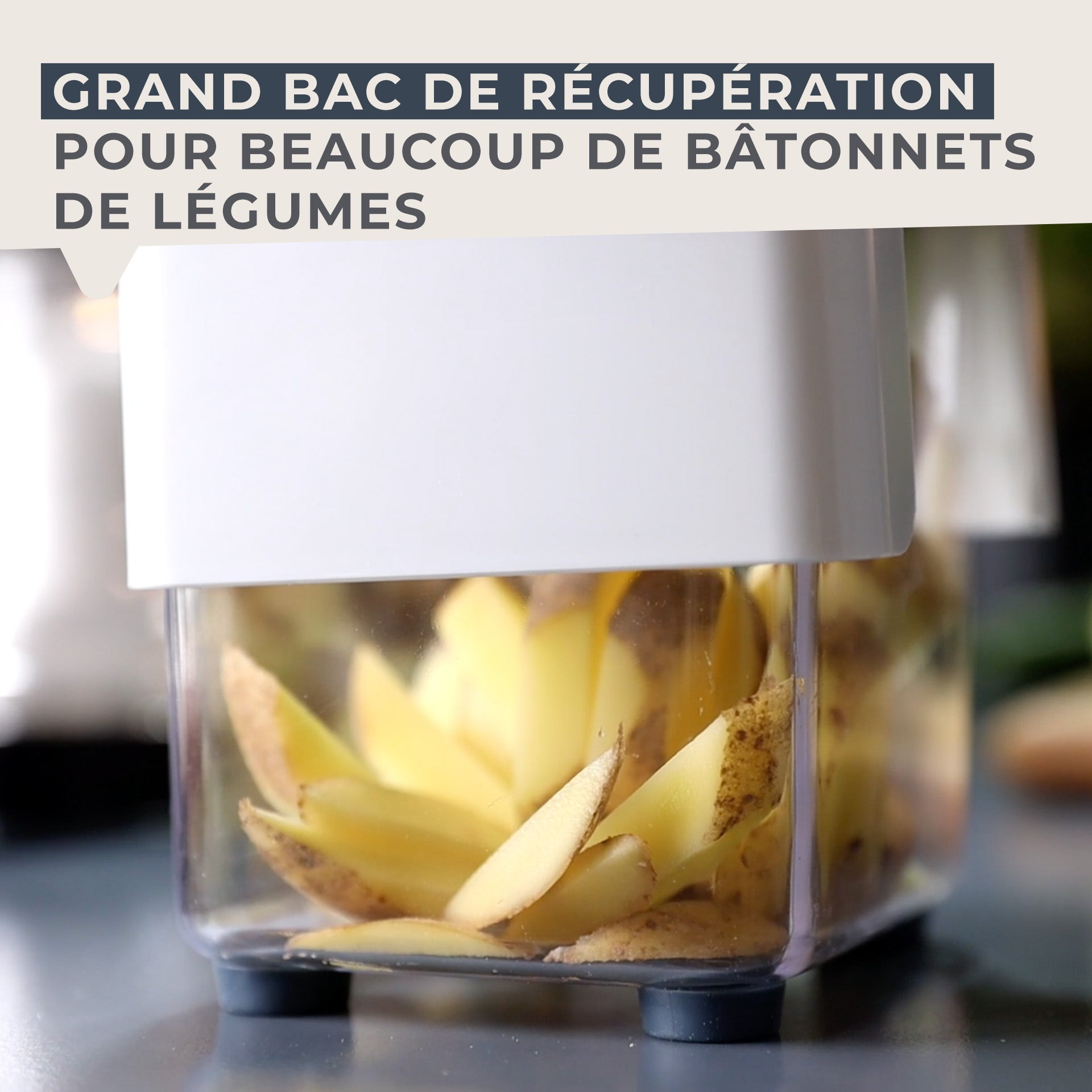 Coupe frites manuel avec récipient et brosse de nettoyage  Easy Prepare Fackelmann - Mathon - 5