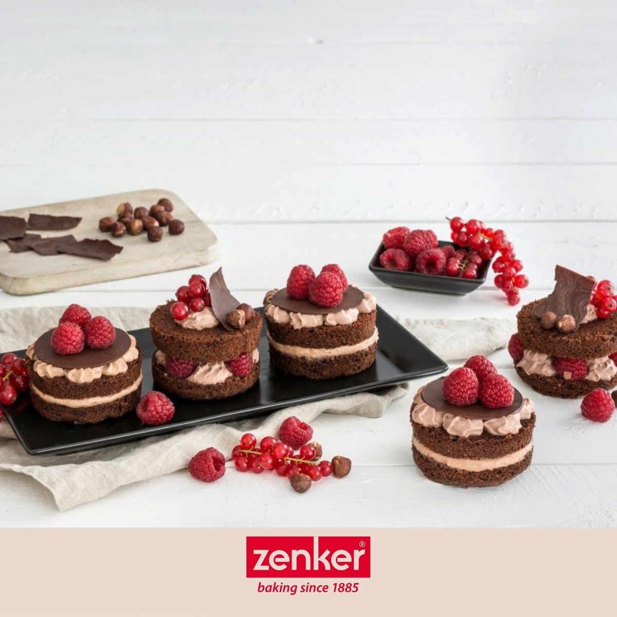 Ensemble de 2 Plaques pâtisserie 12 mini Moules ronds amovibles 38 x 30 cm Zenker Black Metallic Zenker - Mathon - 2