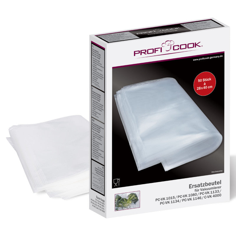 50 sacs sous vide 28 x 40 cm Proficook pour PC-VK 1015/1080/1133/1134/1146 Proficook - Mathon - 3