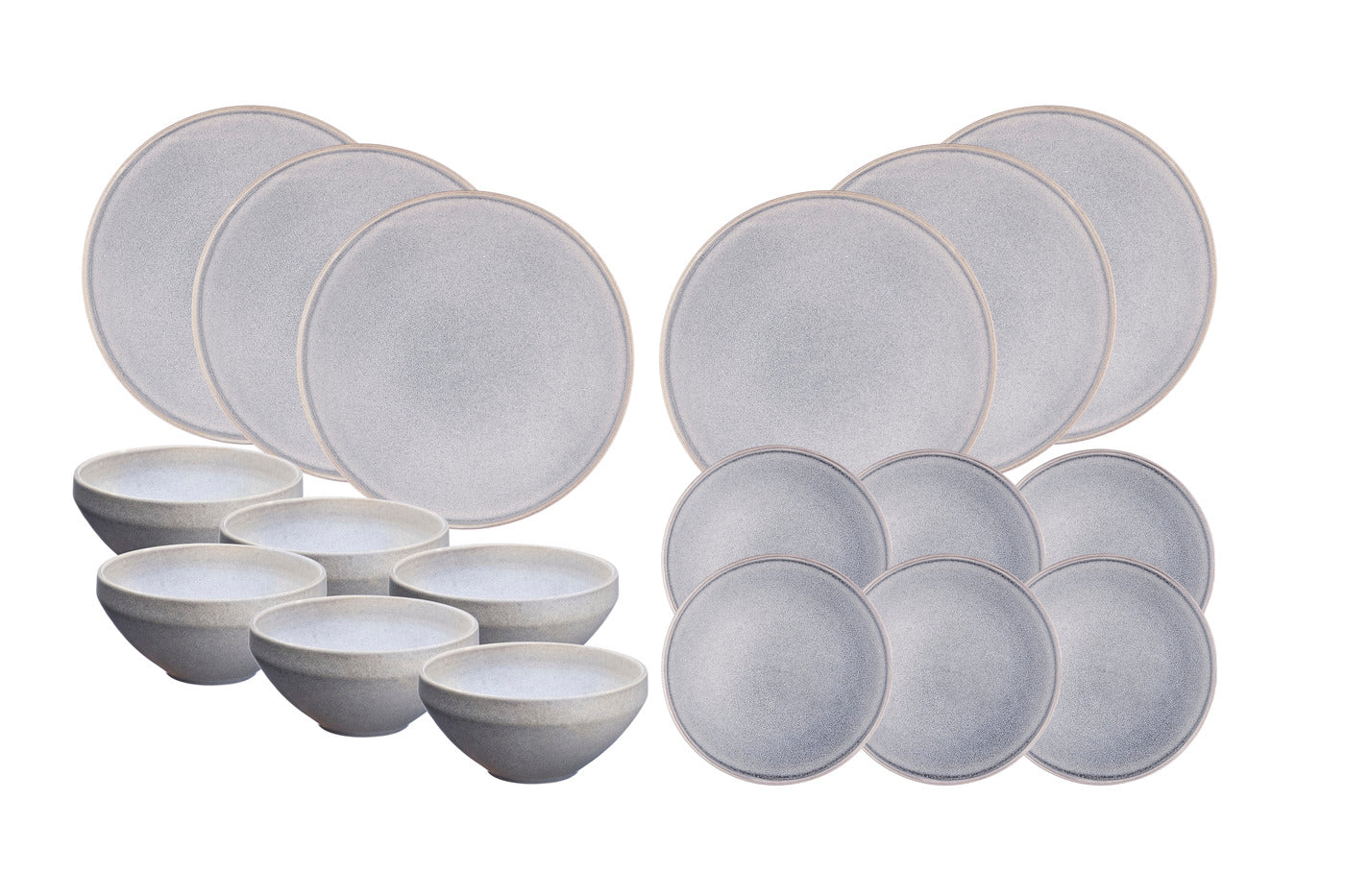 Service Les Essentiels STONE - 18 pièces - Gris lune Björn - Mathon - 1