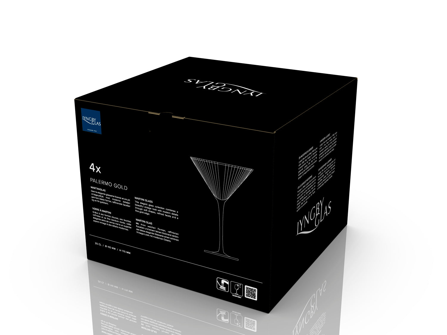 Verre à martini Palermo Gold en  Transparent Lyngby Glas - Mathon - 5