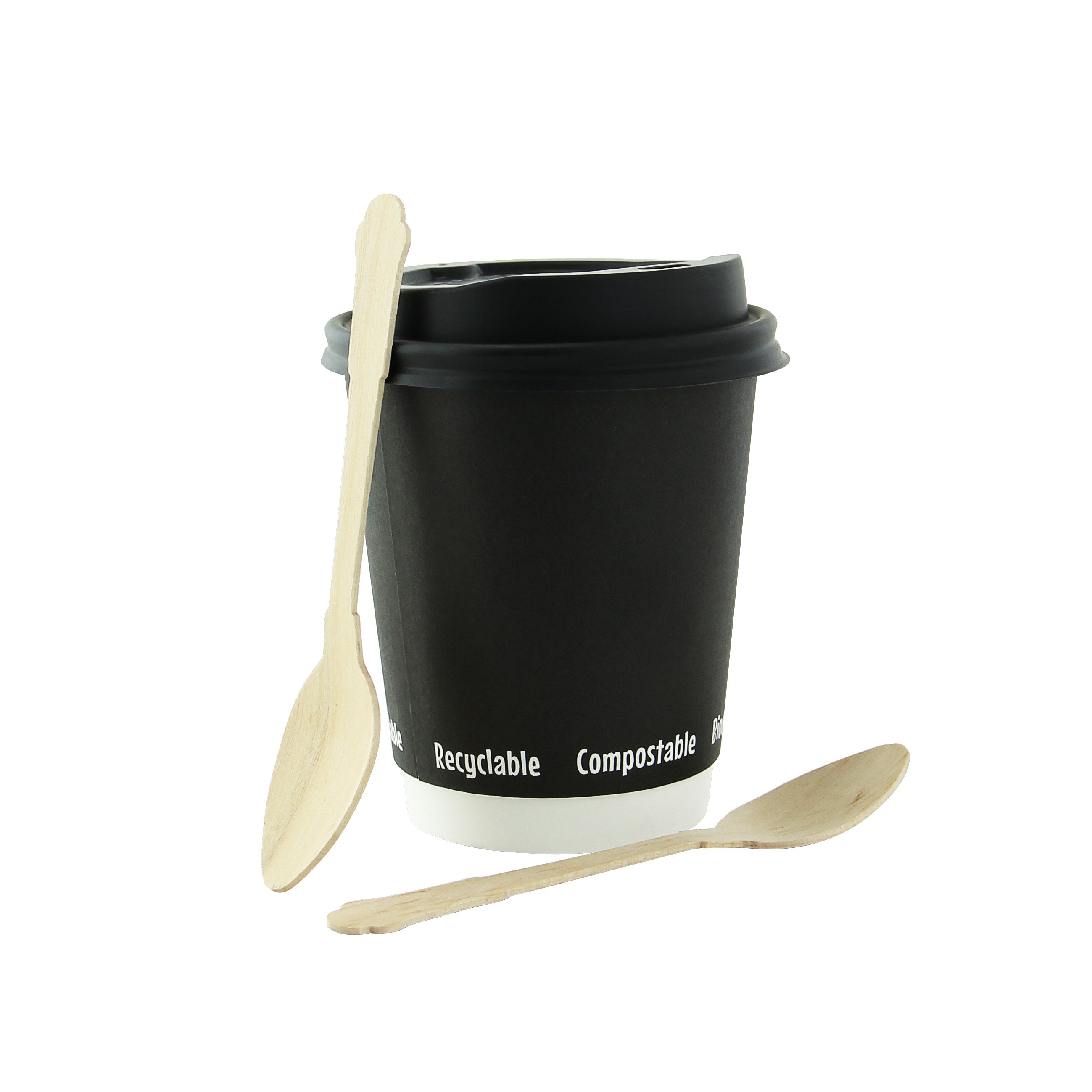 100Pcs - Petite cuillère en bois "Baroque"  H120mm FirstPack - Mathon - 2