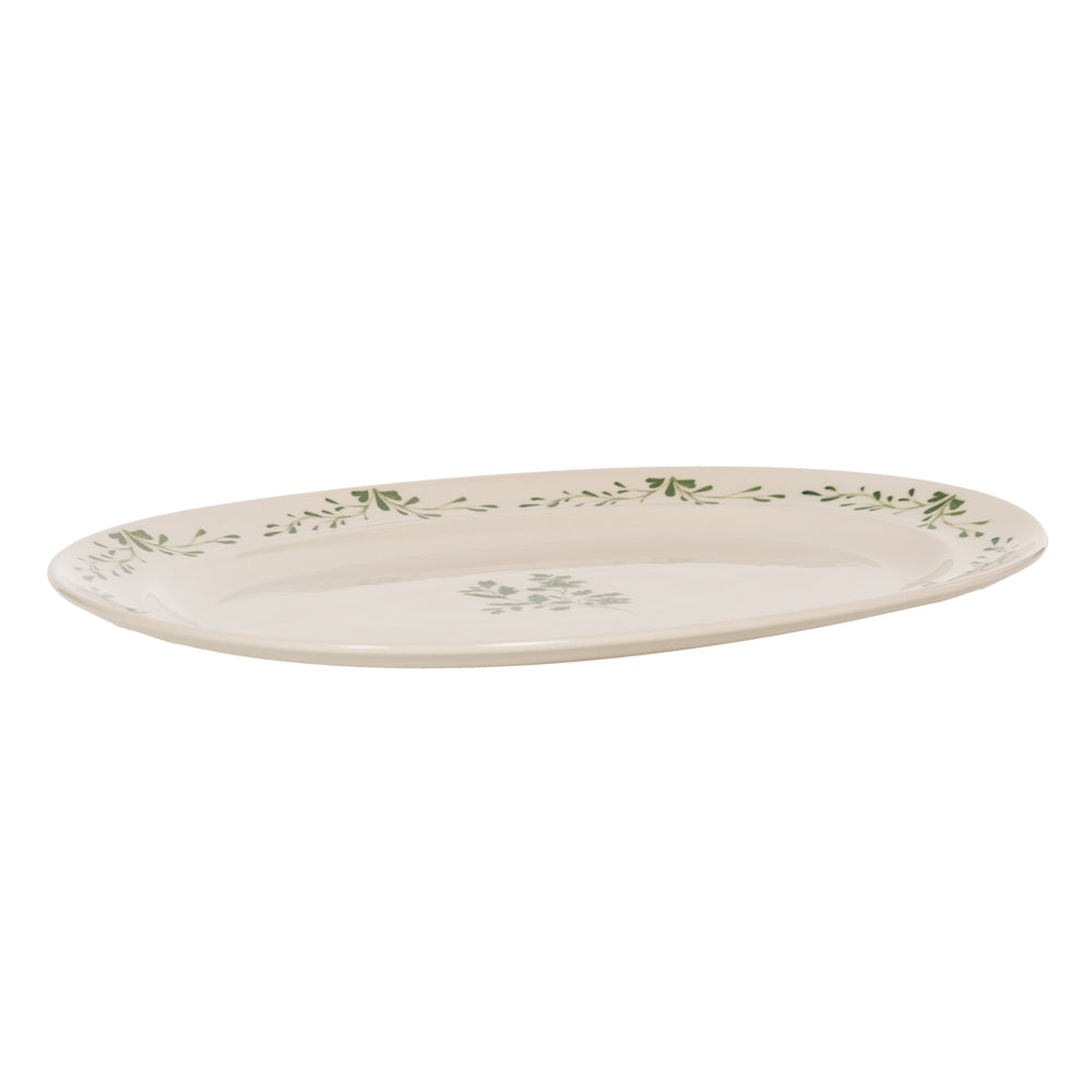 Plat ovale Appoline vert 42x30 cm Table passion - Mathon - 2