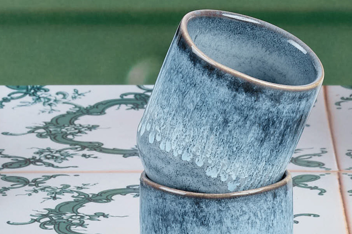 Lot de 6 tasses en grès bleu D5.3 Björn - Mathon - 6