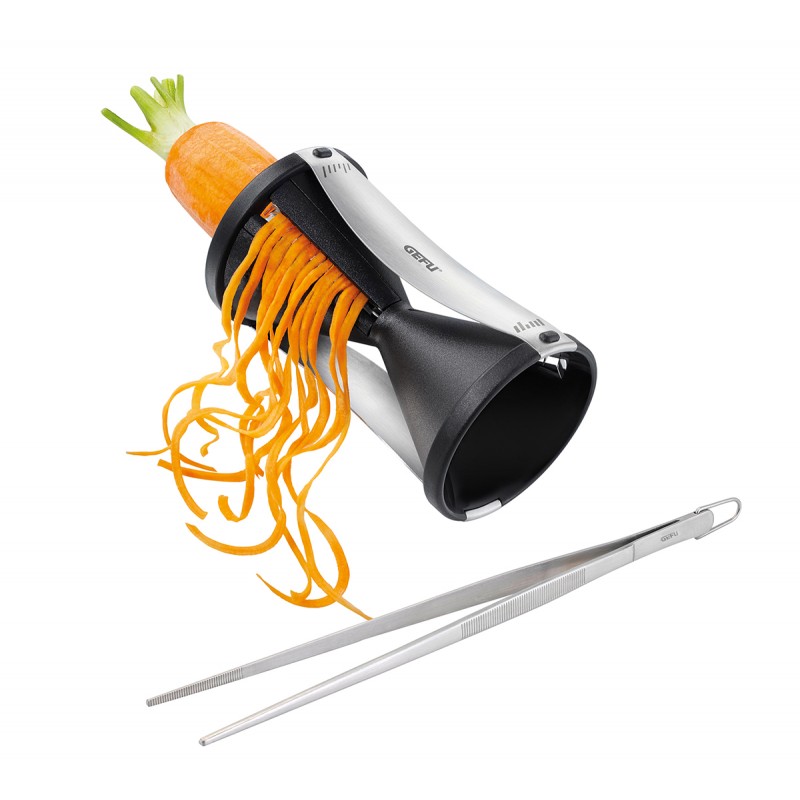 Coupe-spirale Spirelli avec pince en acier inoxydable et plastique Gefu - Mathon - 1