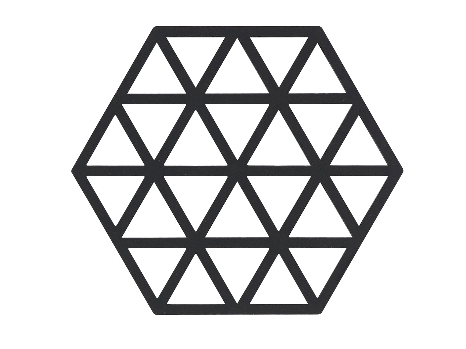 Dessous-de-plat TRIANGLES en silicone Noir Zone Denmark - Mathon - 1
