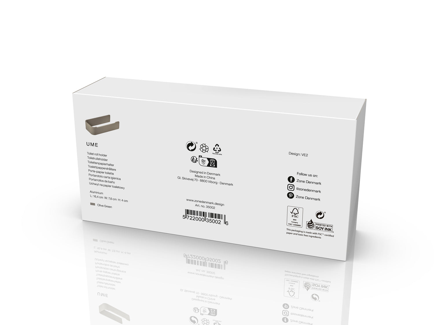 Porte-papier toilette Ume en Aluminium Taupe Zone Denmark - Mathon - 4