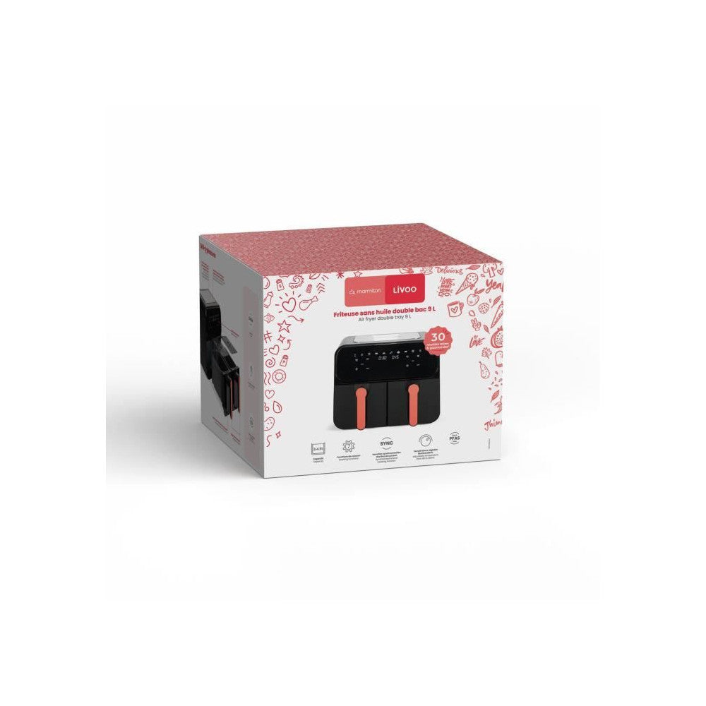 Friteuse Sans Huile - Livoo - Livoo X Marmiton - Doc316 - Acier Inoxydable - 9 L - 2400 W - 7 Programmes - Température Ajustabl Livoo - Mathon - 5