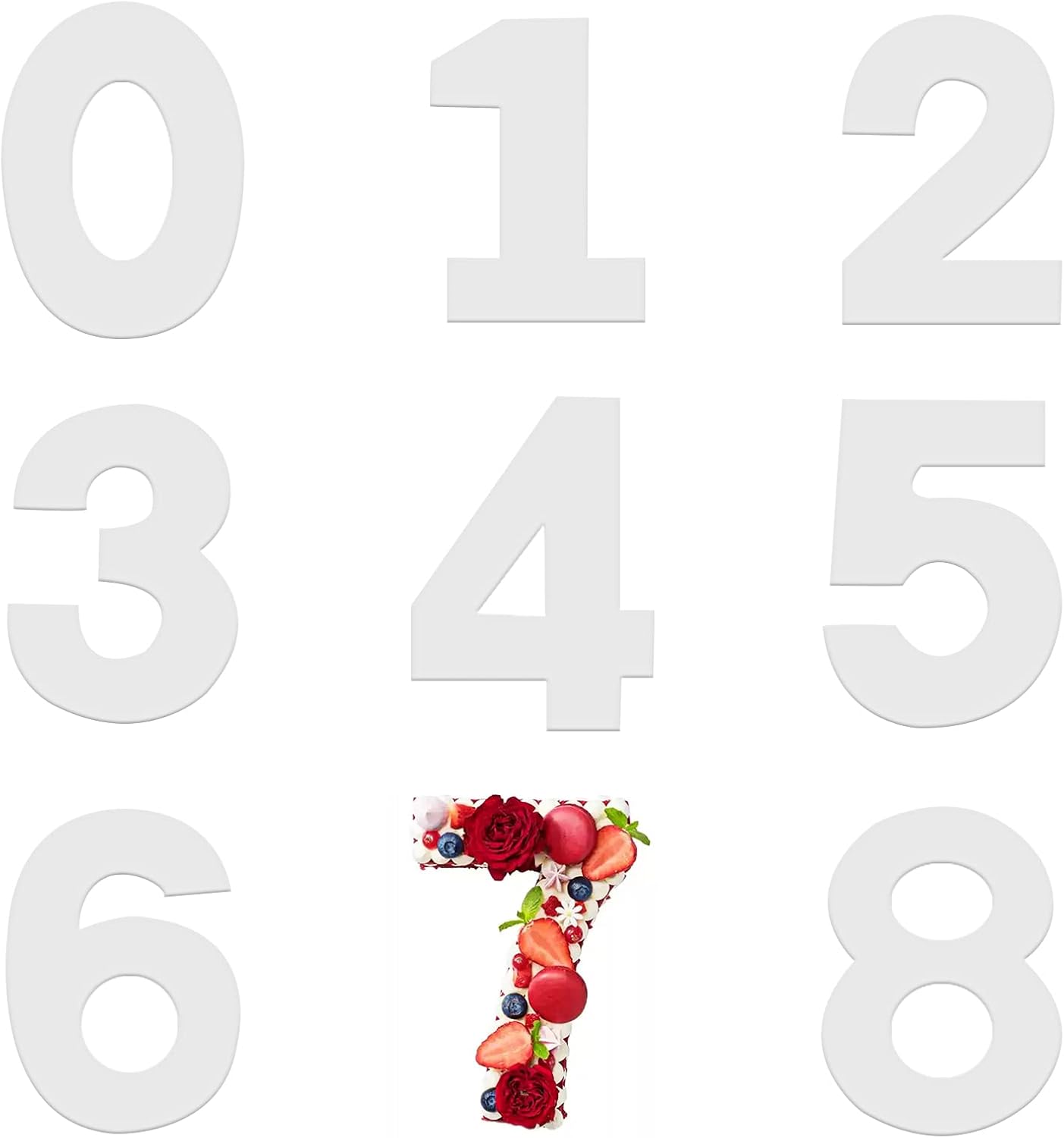 9 Pièces Moule à Cake en Forme de Nombre de 0–8, Chiffre Number Cake Moule à Cake Vendos85 - Mathon
