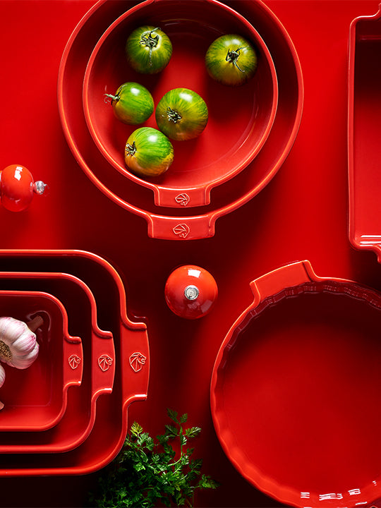 Appolia Plat four céramique rectangle rouge 36 cm - 14.25in Peugeot - Mathon - 3