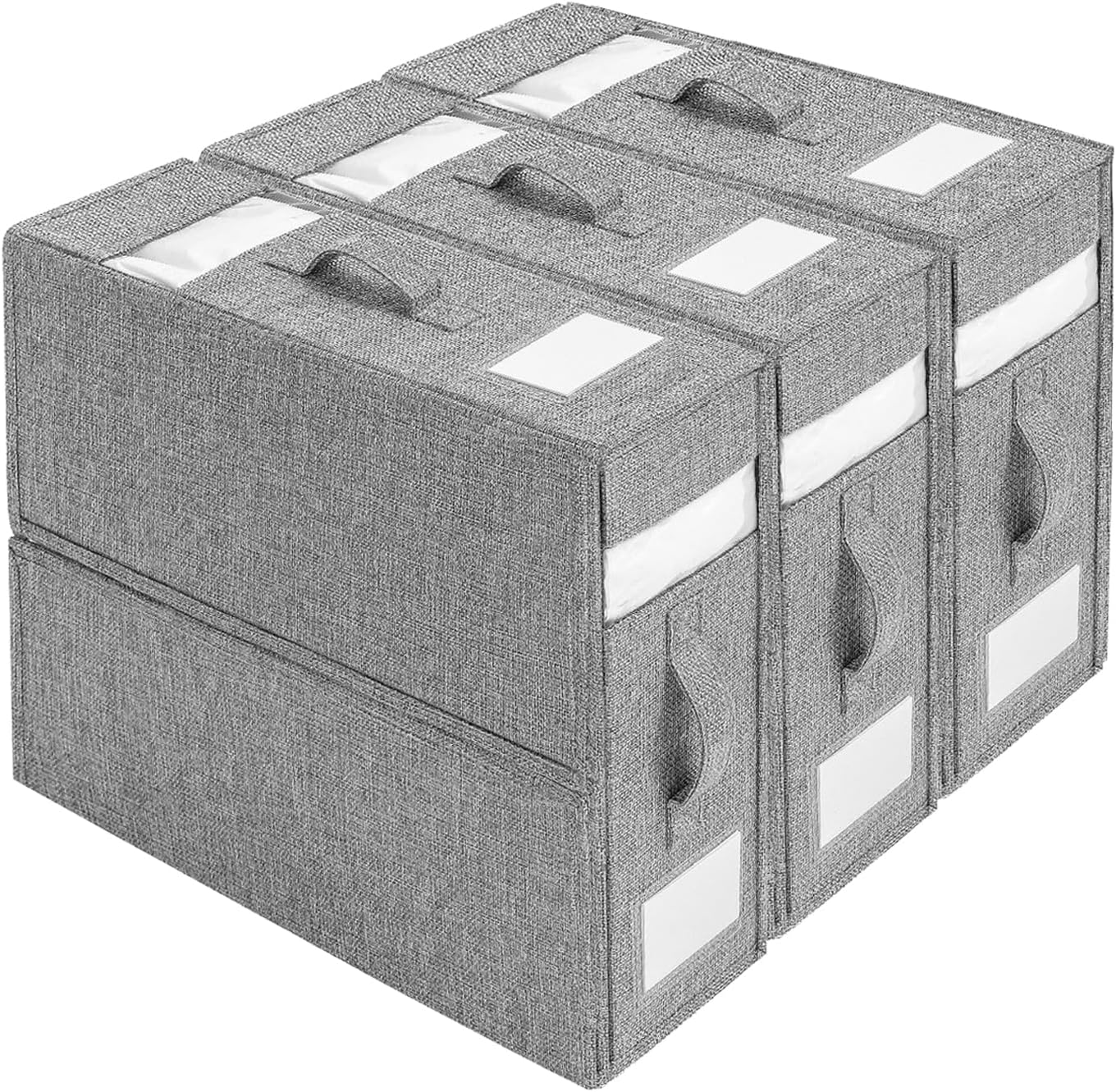 Set de 3 organiseurs de draps pliables gris Vendos85 - Mathon