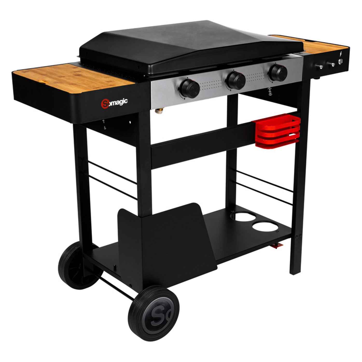 Plancha au gaz avec chariot SOLIA 350 3 brûleurs 6,45kW Somagic - Mathon - 5