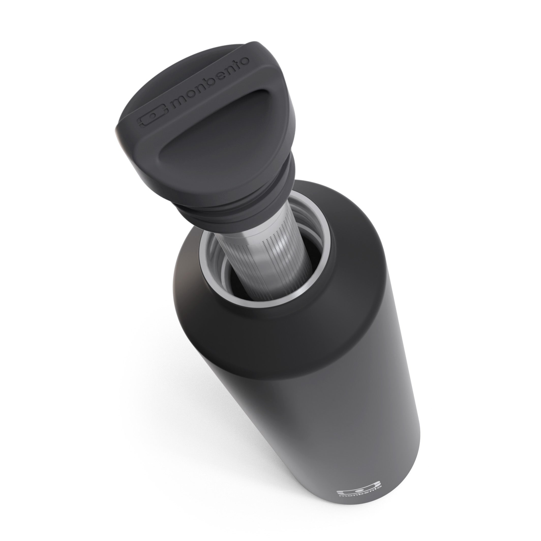 Bouteille isotherme avec infuseur Steel 500ml Noir Onyx Monbento - Mathon - 2