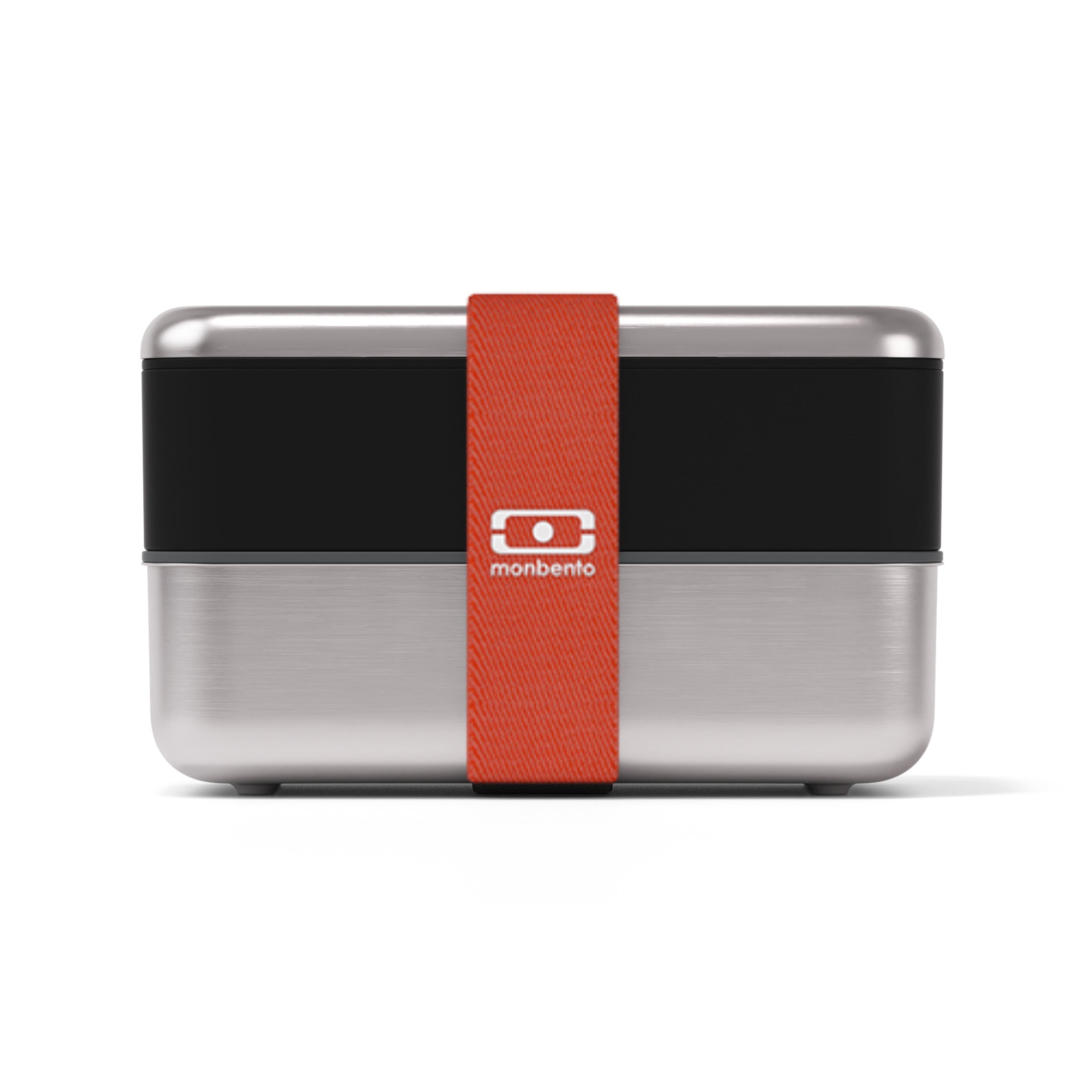 Set lunch box en métal micro-ondable Sense Gris coton 700ml + accessoires Monbento - Mathon - 2