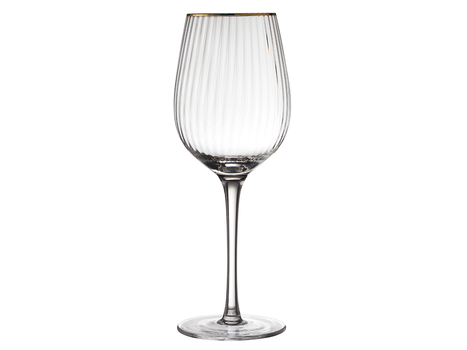 Set de 4 verres à vin rouge PALERMO GOLD 40cl Transparent Lyngby Glas - Mathon - 3