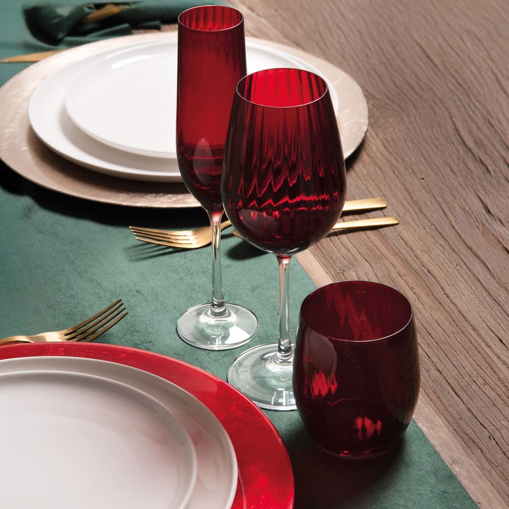 Verre à pied rouge Santa 35 cl (lot de 6) Table passion - Mathon - 4