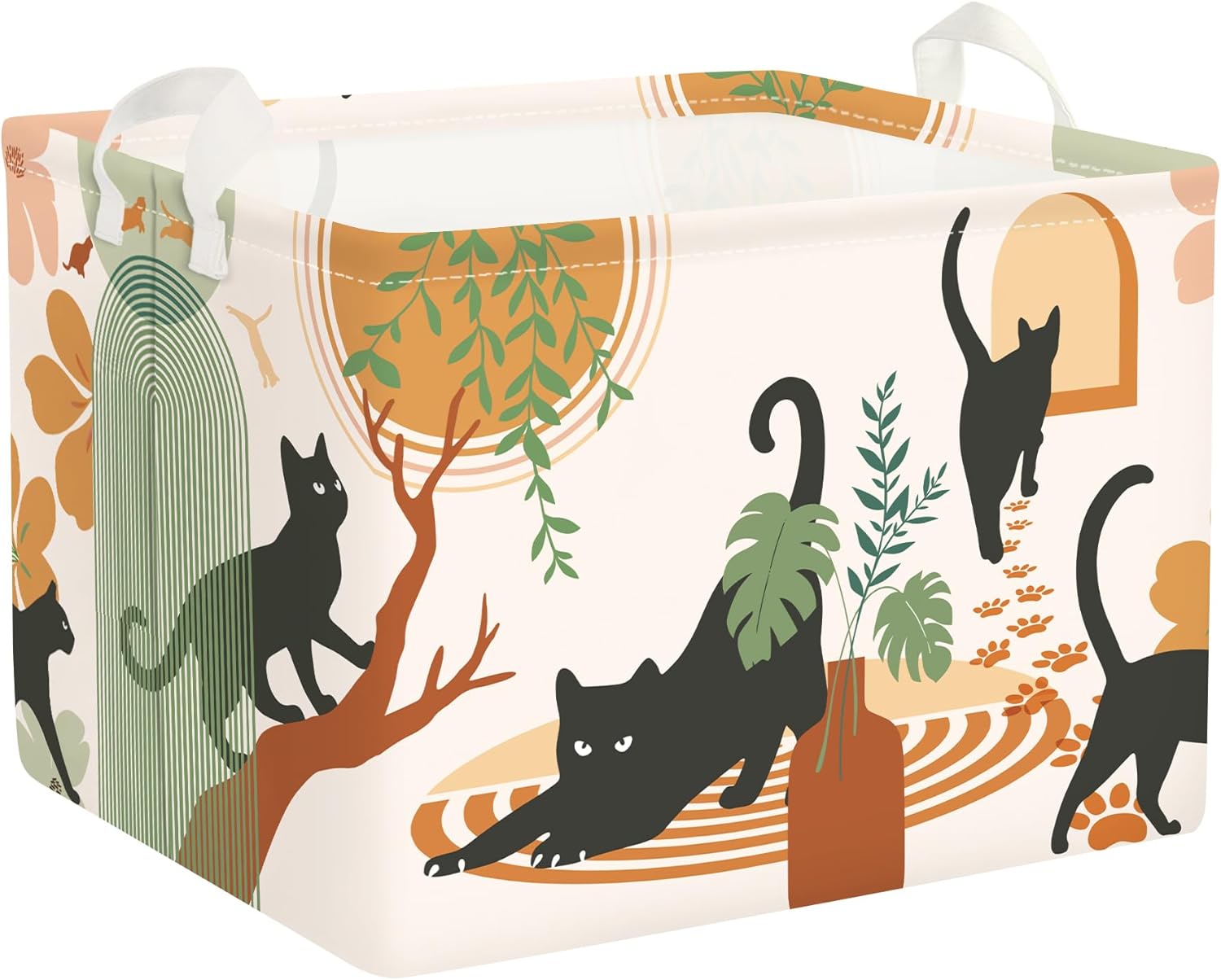 Panier de rangement Chat Bohème 40×30×30 cm Vendos85 - Mathon