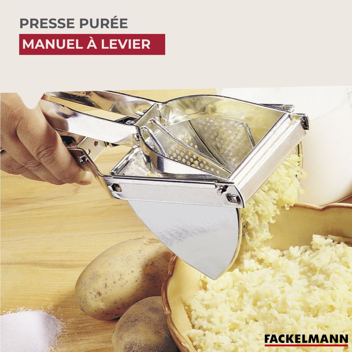 Presse-purée à levier Fackelmann - Mathon - 2
