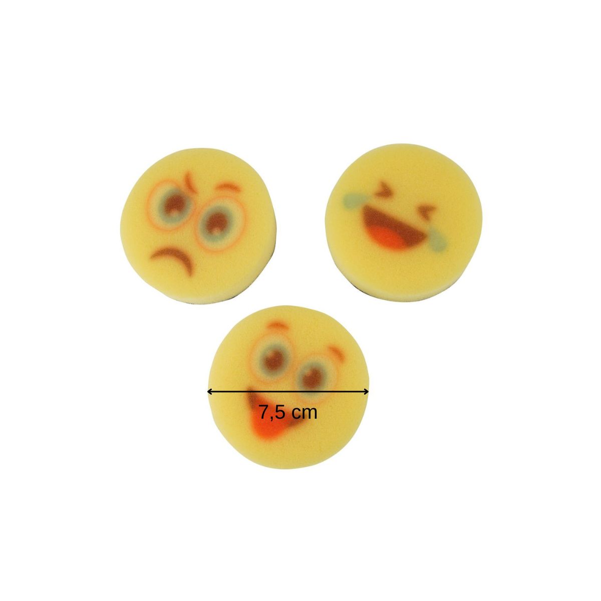 Lot de 6 éponges de vaisselle motifs emoji Fackelmann Tecno Fackelmann
