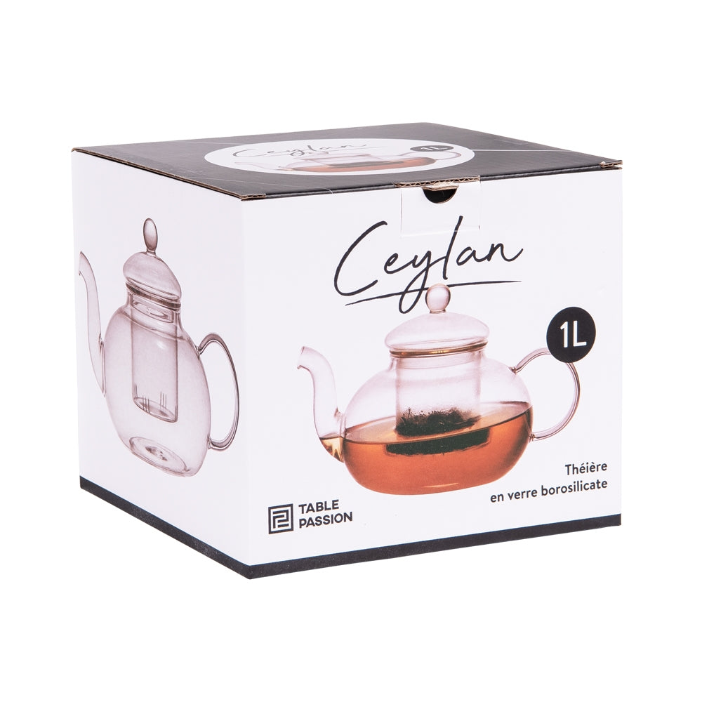 Théière 1 l Ceylan en verre borosilicate Table passion - Mathon - 2