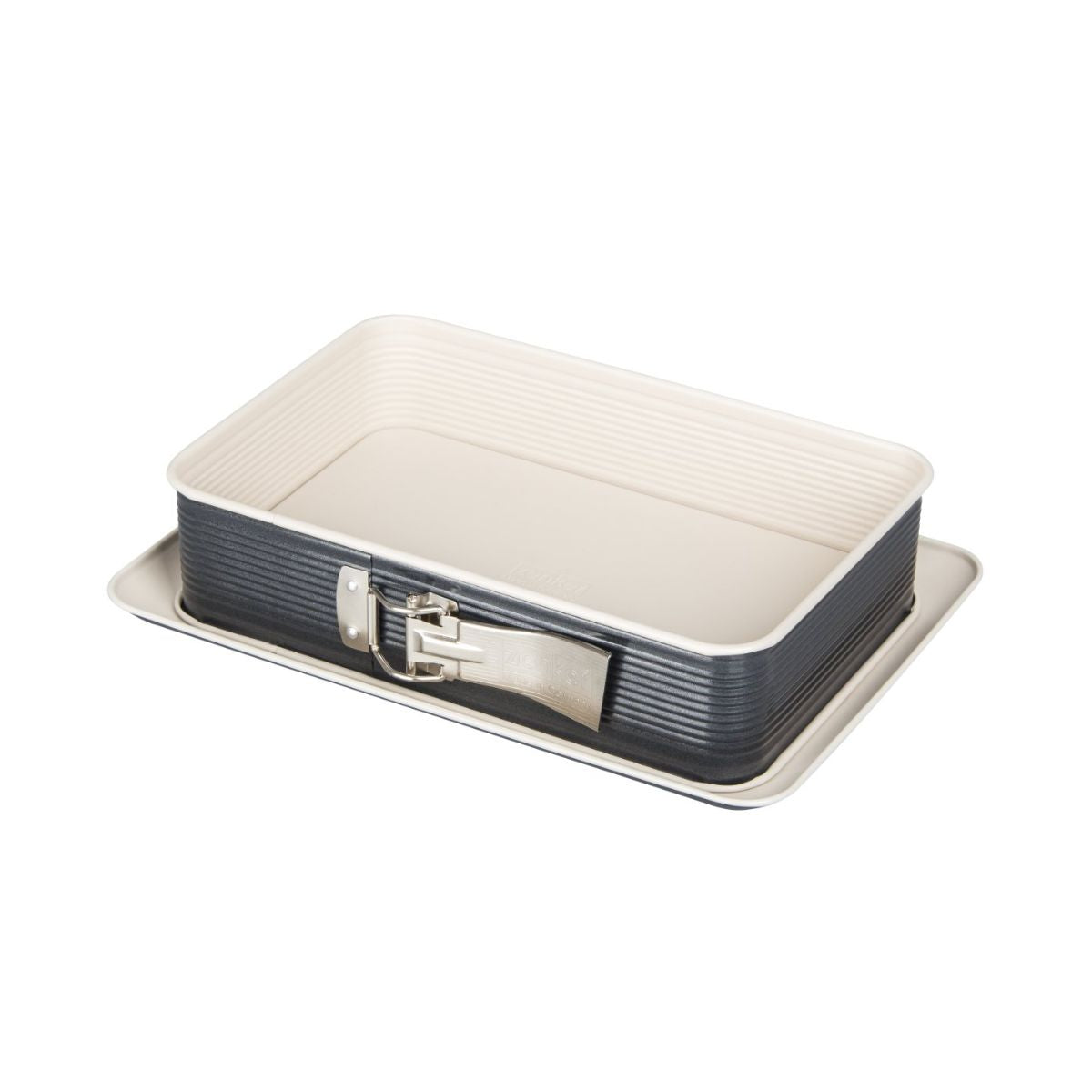Moule à charnière rectangulaire 28 x 18 cm crème noir Zenker Smart Pastry Zenker - Mathon - 1