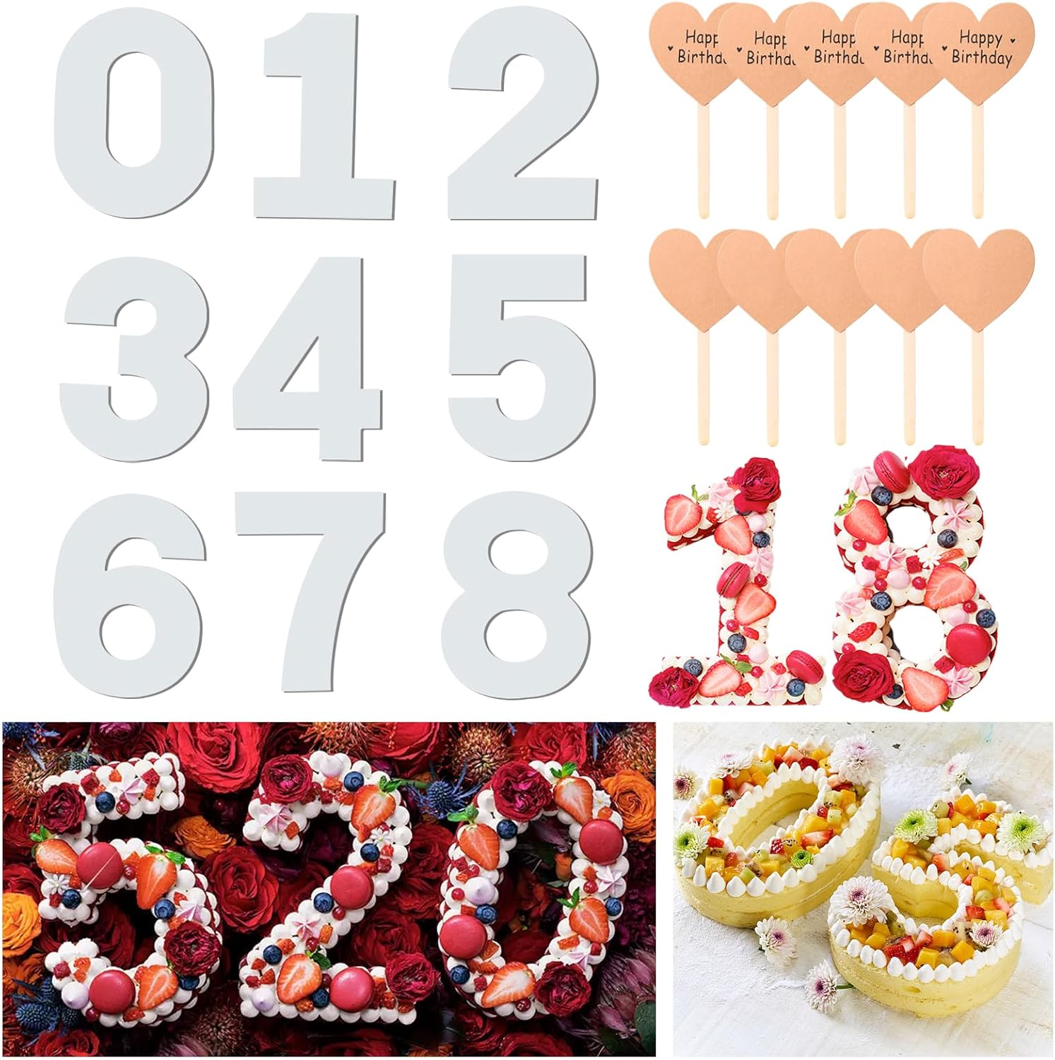 Moule à Cake Numérique Plastique 0-8 Grand Chiffre (12 pouces) Vendos85 - Mathon